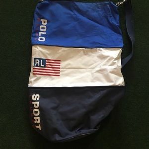 Mens Polo Sport Ralph Lauren USA Vintage Duffle Bag Yachting Sailing Big Logo